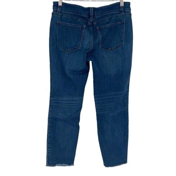 Ann Taylor Womens Modern Fit Jeans Stretch Frayed Hem Medium Wash Blue‎ Size 6P - Picture 4 of 11